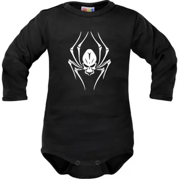 Kojenecký body Body dlouhý rukáv Dejna Spider - černé, vel. 80