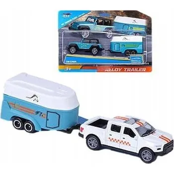 autíčko JEEP S PŘÍVĚSEM KOVOVÁ SADA AUTO AUTÍČKO MODEL