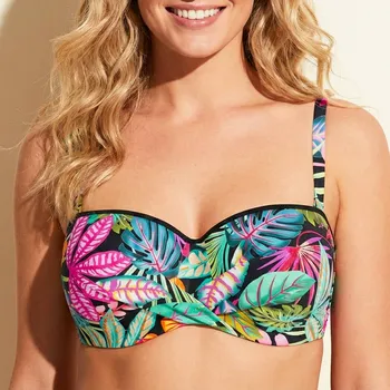 Dámské plavky Plavková podprsenka vyztužená ANTIGEL (FBB7169-02), Velikost 75E, Barva černá