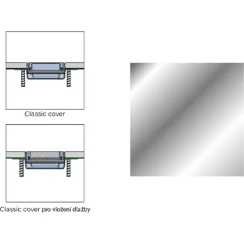 sprchový žlab Rošt sprchový Profilpas CLASSIC COVER XPC/70 nerez broušená