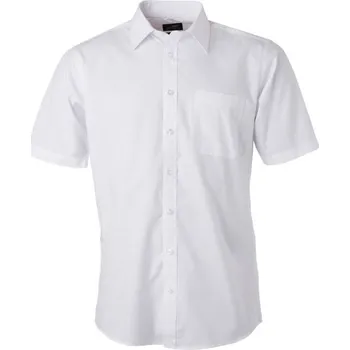 DAIBER JN 680 / Pánská popelínová košile s krátkým rukávem - white XL