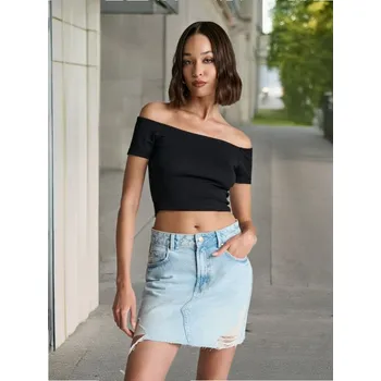 Dámská móda Sinsay - Ažurová sukně - modrá - 788AI-05J - 788AI-05J-32-1