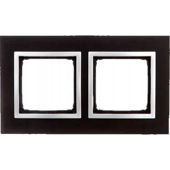 vypínač Dvojitý Rámeček Kontakt-simon stříbrný