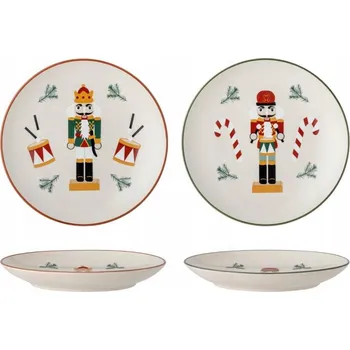 Talíř Bloomingville JOLLY Vánoční Dezertní Talíř 16 cm / Sada 2 Ks