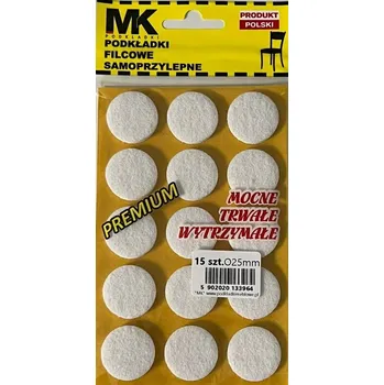 Podložka pod nábytek FILCOVÉ PODLOŽKY PREMIUM průměr 25MM BÍLÉ