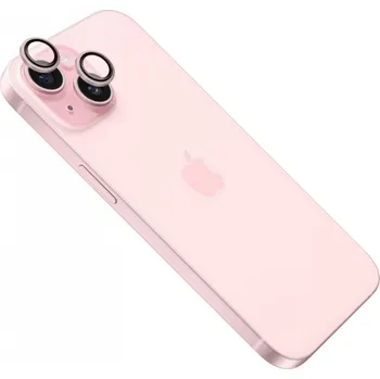 Ochranná skla čoček fotoaparátů FIXED Camera Glass pro Apple iPhone 16/16 Plus, růžová