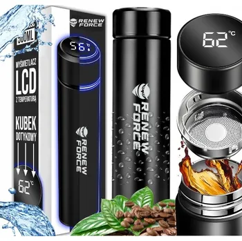 Termoska TERMOHRNEK TERMOSKA LED 500ml NA KÁVU ČAJ DOTYKOVÝ DO AUTA PRO