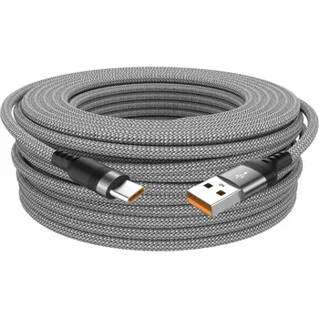 Datový kabel USB-A na USB-C kabel Meicune 5 m šedý 6A
