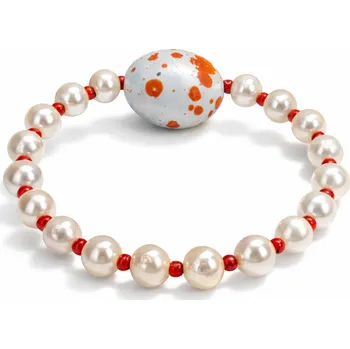 Náramek Retro náramek v bílo - oranžové barvě Louw