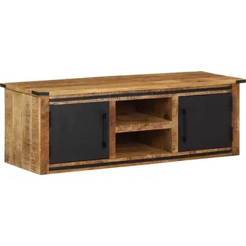 Televizní stolek vidaXL TV skříňka s dvířky 105 x 35 x 36 cm masivní mangovníkové dřevo [374062]
