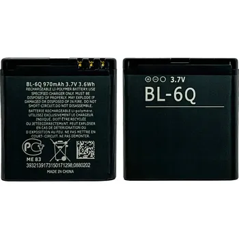 Baterie pro mobilní telefon Nová Baterie BL-6Q 970 mAh Akumulátor pro Nokia 6700 classic, 6700c-1 RM-470
