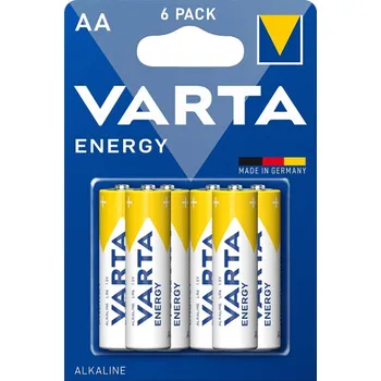 Alkalické baterie Varta ENERGY AA (R6) LR6 12 ks, expirace 2027