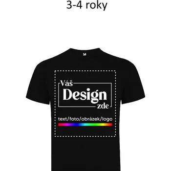 Chlapecké tričko FOTODÁRKY: Foto-tričko ČERNÉ dětské 3-4 roky m080054