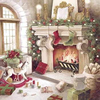 Vánoční dekorace ihr Vánoční ubrousky VÁNOČNÍ KOUZLO - 33x33cm, 20ks, 3vrstvé v150081