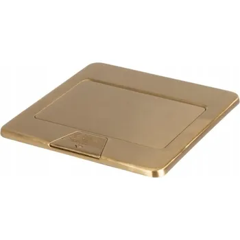 Elektrická zásuvka Anténní zásuvka, elektrická, internetová, telefonní, USB podlahová krabice Kanlux zlatá