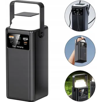 Powerbanka Powerbanka 66 W 50000 mAh s kabely + Superjasné LED