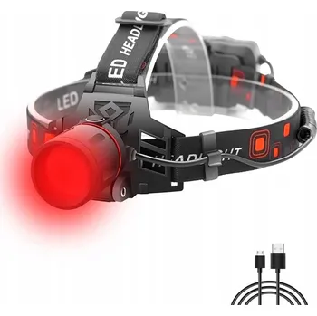 Čelovka WESLITE Čelovka LED 1000 Lumenů červená na lov