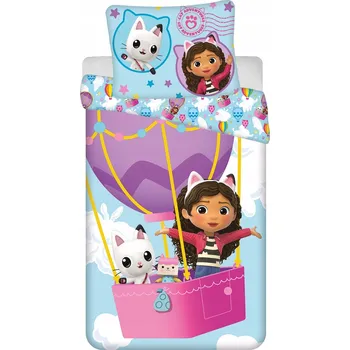 Povlečení Sada povlečení Jerry Fabrics Gábinin Kouzelný Domek modrá 140x200 cm