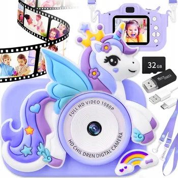 IP kamera DIGITÁLNÍ FOTOAPARÁT PRO DĚTI 48Mpx KAMERA HRAČKA HRY+KARTA 32GB