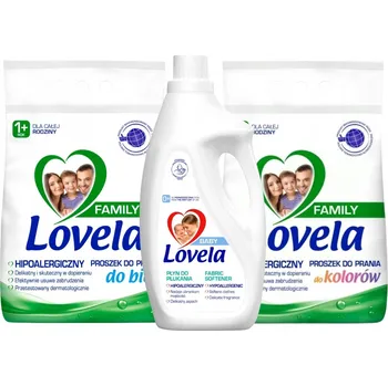 Prací prostředek Lovela Hypoalergenní sada: Prací prášek 2x 2,1 kg + Aviváž 2 l