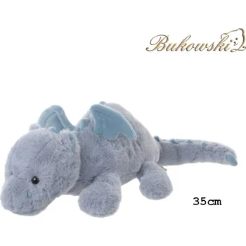 plyšák Bukowski Dráček LAYING DRAGO modrý, ležící, 35 cm b500050