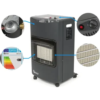 Topidlo GEKO Plynový ohřívač 4,2 kW v setu s redukcí a hadicí