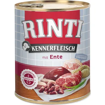 Konzerva Rinti Kennerfleisch Adult kachní srdce 800g-KARTON
