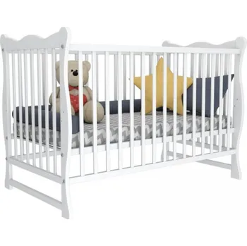 Dětská postýlka Postýlka Julka 120/60 cm - bílá