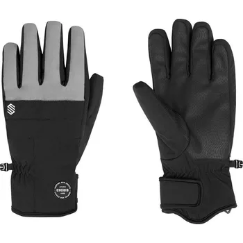 Rukavice SIROKO Zimní rukavice na snowboard a lyže VOSS Gray Černá S ČERNÁ