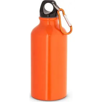 Láhev LANDSCAPE S. Hliníková sportovní láhev s karabinou 400 ml - Oranžová