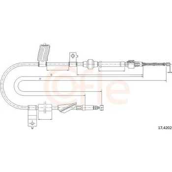 Lanko parkovací brzdy Lanovod parkovací brzdy COFLE 17.4202