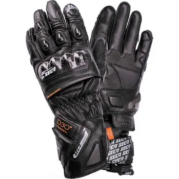 Moto rukavice Rukavice SECA TRACKDAY BLACK černé