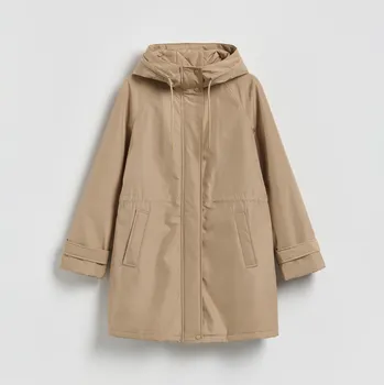 Dámské sako Reserved - Bunda s&nbsp;kapucí - béžová - 466IA-80X - 466IA-80X-L