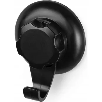 Věšák Háček do koupelny Compactor Bestlock Black s přísavkami -bez vrtání