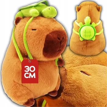 plyšák PLYŠOVÁ HRAČKA KAPYBARA PLYŠÁK HRAČKA PLYŠOVÁ S BATOHEM ŽELVIČKA JEZEVEC BOBR