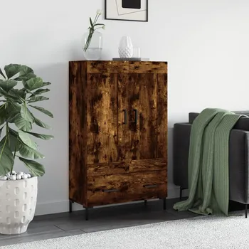 Příborník do zásuvky vidaXL Skříň highboard 69,5 x 31 x 115 cm kompozitní dřevo [830327] Barva: kouřový dub