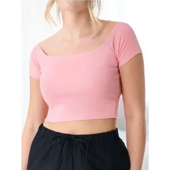 Dámská móda Sinsay - Crop top - broskvová - 765BB-24X - 765BB-24X-M