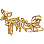 Světelná dekorace - vánoční sob, 140 cm, teple bílý