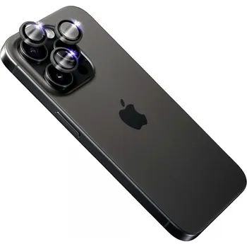 Safírová ochrana čoček fotoaparátů FIXED Sapphire Camera Glass pro Apple iPhone 15 Pro/15 Pro Max, černá