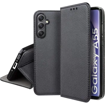 Pouzdro na mobilní telefon Flipové pouzdro TelForceOne pro Samsung Galaxy A55, černé