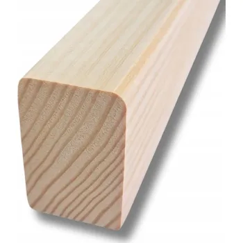 Obraz Modřínové dřevěné madlo 6x4 cm, 100 cm - Schodišťová hrana, úchyt