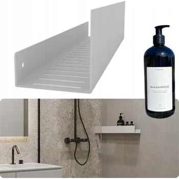 Koupelnový nábytek Závěsná koupelnová police NewOps, černá matná, nerezová ocel, 40 cm