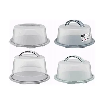 Dóza na potraviny Dóza na dort s víkem 34 cm béžová