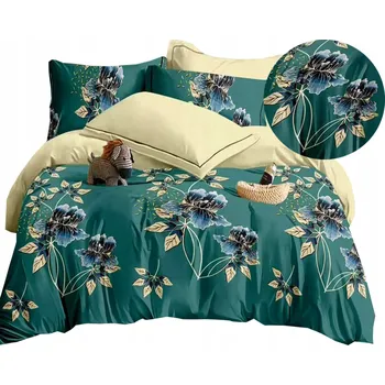 Povlečení Povlečení povlečení teplé 200x220 + povlaky na polštáře ČESKÁ VÝROBA 3 dílné, proužky, květiny