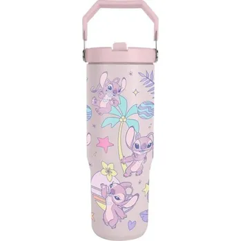 Láhev Lilo & Stitch Cestovní hrnek s uchem 850 ml Angel růžový