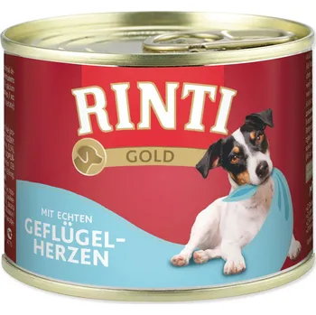 Krmivo pro psa Konzerva Rinti Gold Adult drůbeží srdce 185g-KARTON