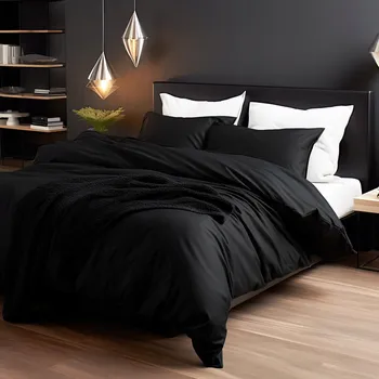 Povlečení Povlečení z bavlněného saténu 140x200 černé Darymex