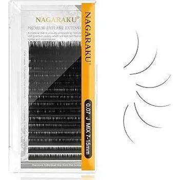 Umělé řasy NAGARAKU Jednotlivé řasy k prodlužování, matné černé, umělé řasy
