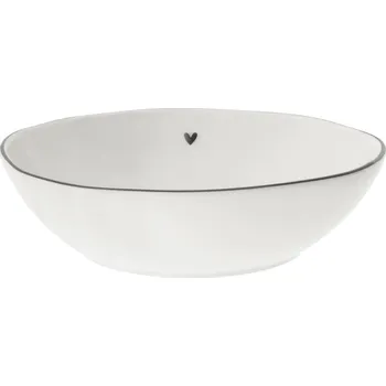 Talíř Bastion Collections Polévkový talíř HEART in black 21x5cm b330061
