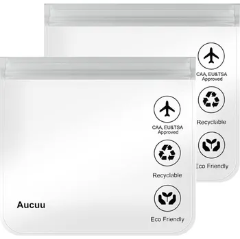 Cestovní taška AUCUU Průhledná taška na tekutiny 1L, 20x20 cm Do Letadla